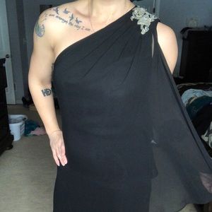 Black one shoulder dress
